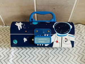 Suitcase Style Password Lock Pencil Box: SPACE